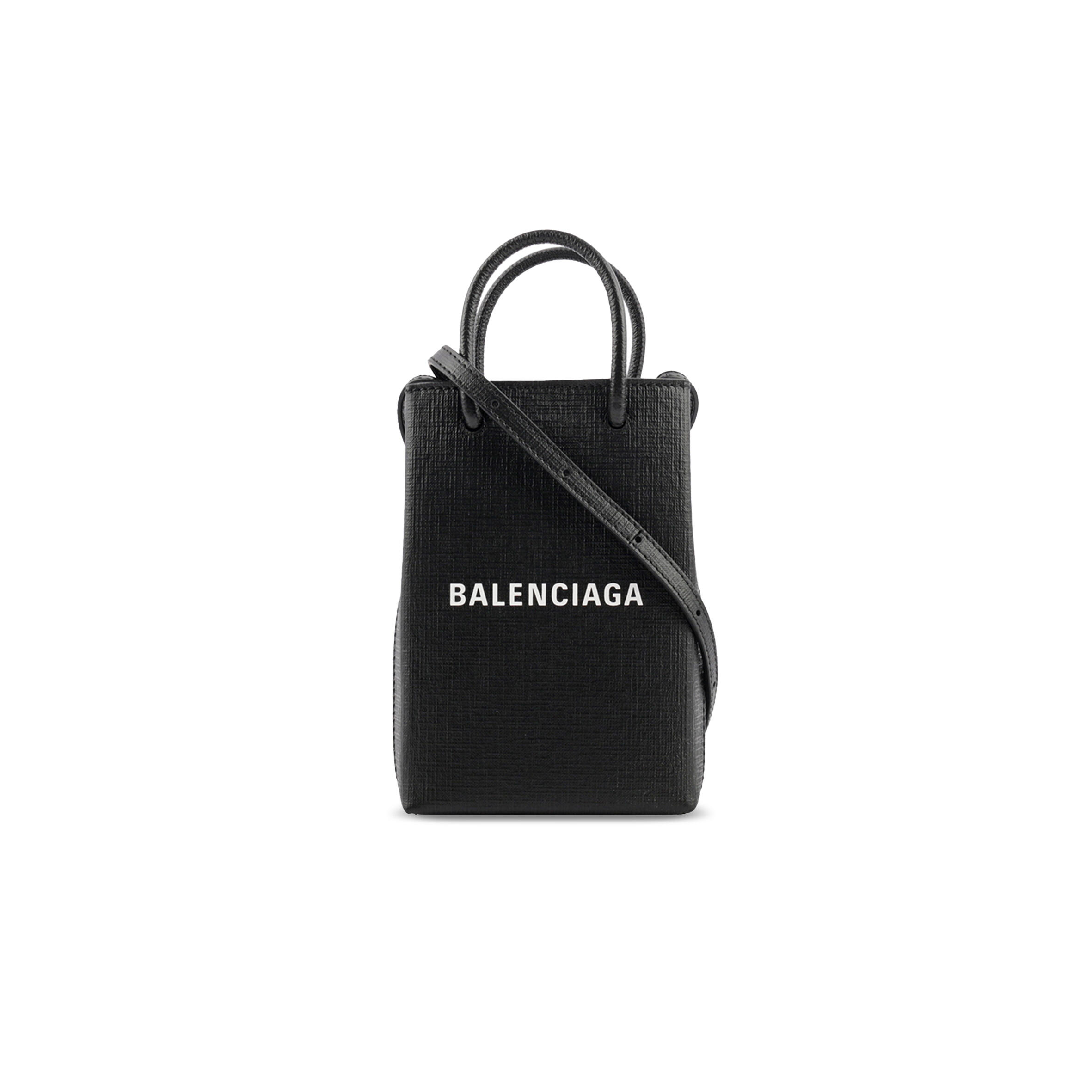 Ba*len*cia*ga shopping phone holder bag black 593820 (18*11*5cm)